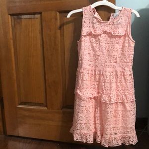 Girls D-Signed Peach Lace Dress